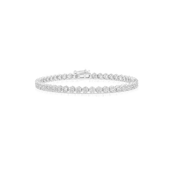 Lady's White 14 Karat Tennis Bracelet Length 7 w/ 2.98ctw Venus Jewelers Somerset, NJ