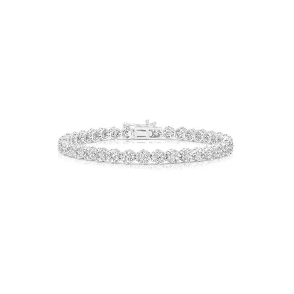 Lady's White 14 Karat Tennis Bracelet Length 7 w/ 4.99ctw Venus Jewelers Somerset, NJ
