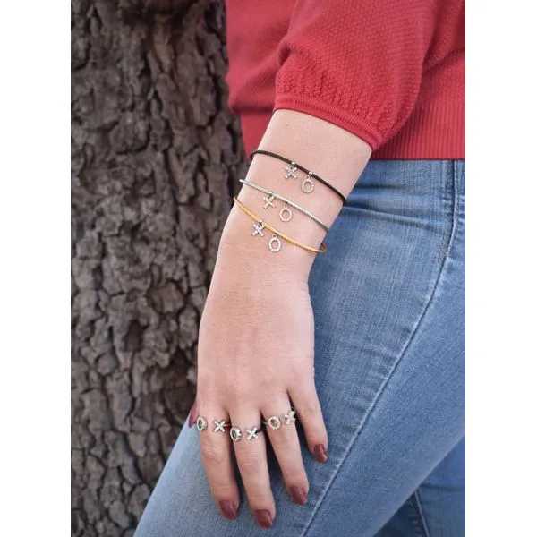 Love XO ALOR Diamond and Cable Bracelet Image 3 Venus Jewelers Somerset, NJ