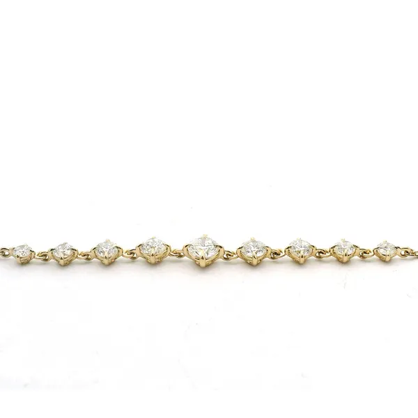 Lady’s 14K Yellow Gold Graduated Diamond Chain Bracelet – 1.00ctw Lab-Grown Diamonds (7
