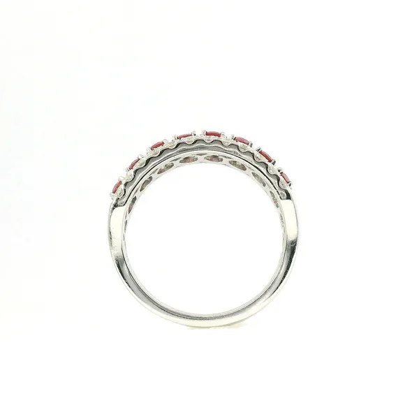 14K White Gold Ruby & Diamond Contemporary Fashion Ring – 1.51ctw Rubies, 0.56ctw Diamonds (Size 6.5) Image 5 Venus Jewelers Somerset, NJ