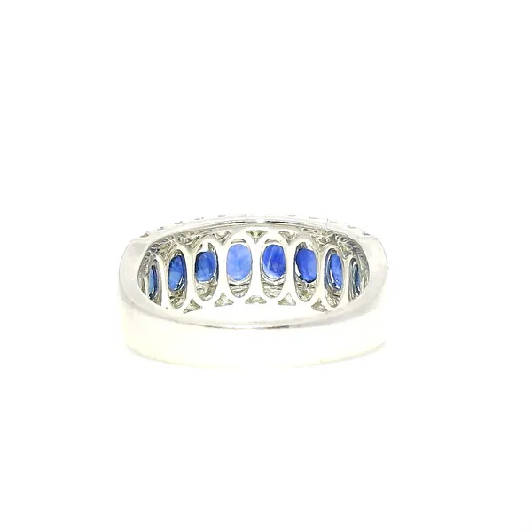 14K White Gold Sapphire & Diamond Fashion Ring – 1.78ctw Sapphires, 0.59ctw Diamonds (Size 6.5) Image 3 Venus Jewelers Somerset, NJ