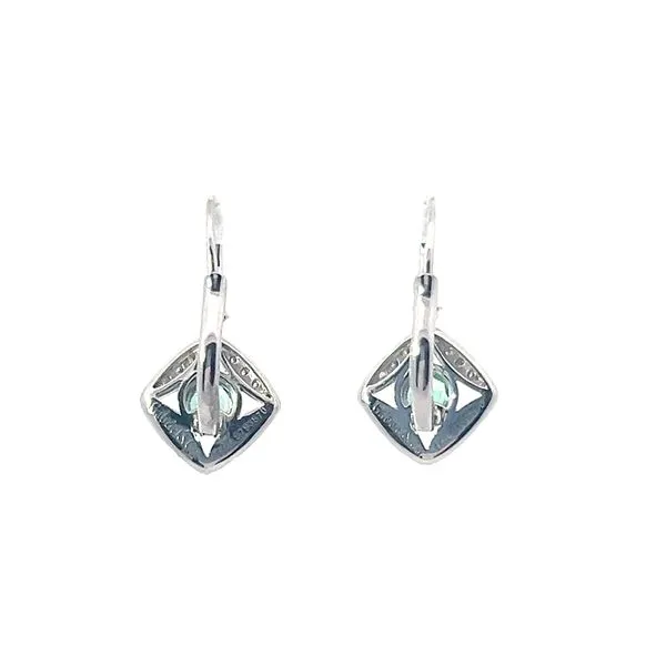 Emerald and Diamond Vintage Inspired Drop Earring Image 3 Venus Jewelers Somerset, NJ