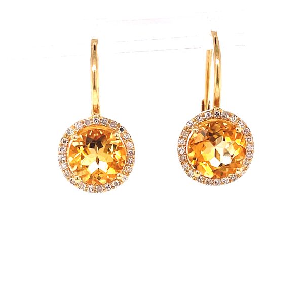 14Kt Yellow Gold Citrine Drop Earrings Venus Jewelers Somerset, NJ
