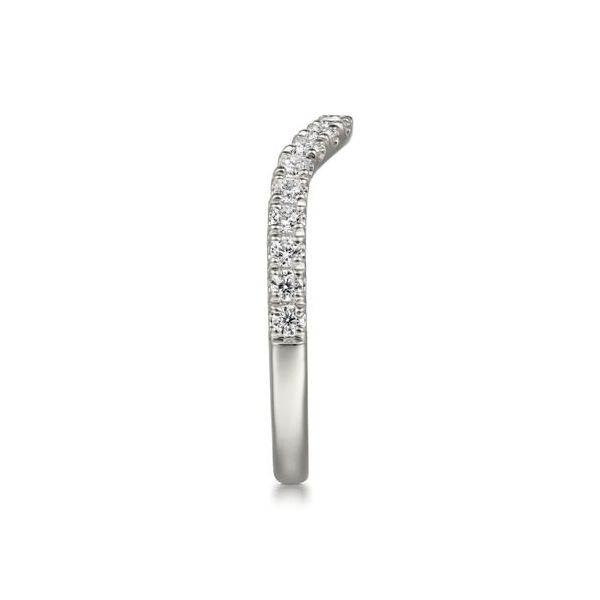 14K Yellow Gold Curved Diamond Wedding Band Setting Image 4 Venus Jewelers Somerset, NJ
