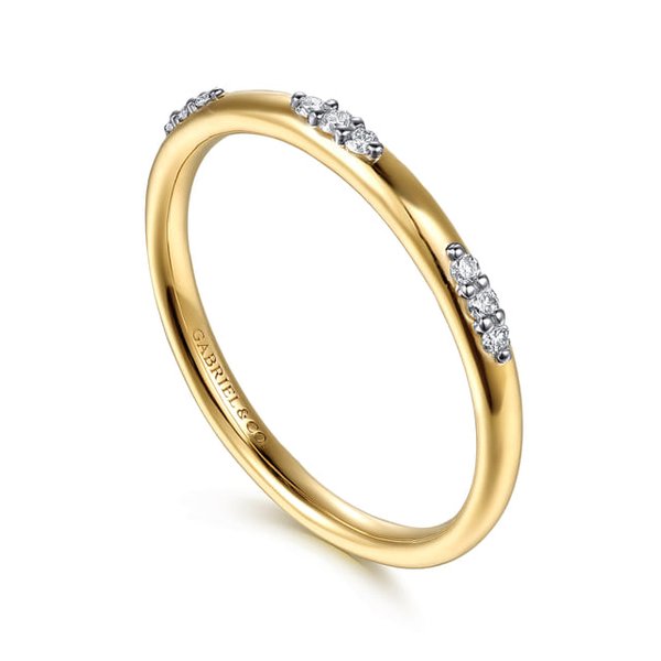 14K Yellow Gold Diamond Stackable Wedding Band – 0.07 CTW Image 2 Venus Jewelers Somerset, NJ