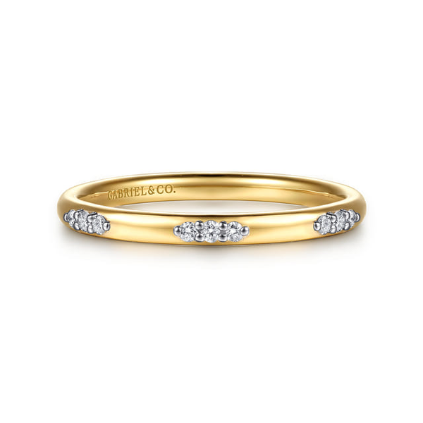 14K Yellow Gold Diamond Stackable Wedding Band – 0.07 CTW Venus Jewelers Somerset, NJ