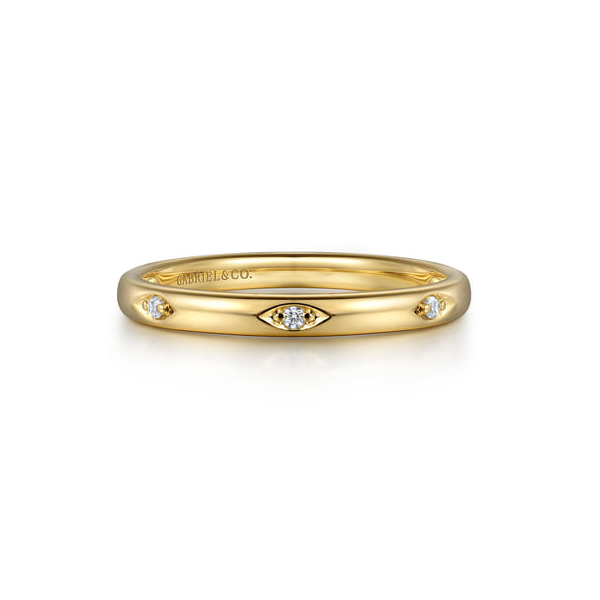 14K Yellow Gold Diamond Stackable Wedding Band – 0.02 CTW Venus Jewelers Somerset, NJ
