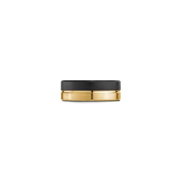 Gent's Tri-Color 14K Gold & Tantalum Multi-Textured Wedding Band – 8mm Venus Jewelers Somerset, NJ