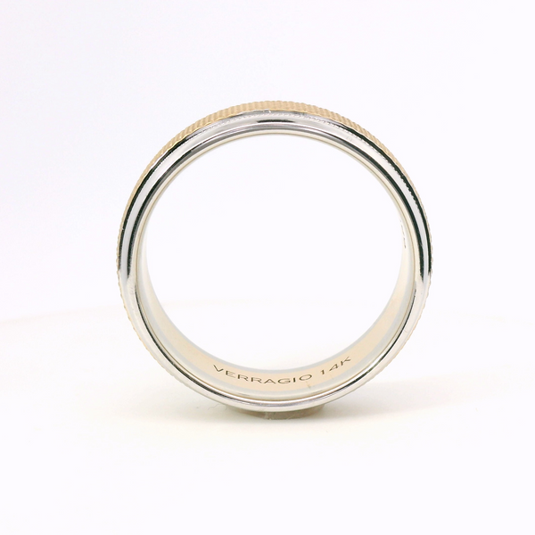 Verragio 14K Two-Tone Men’s Wedding Band Image 2 Venus Jewelers Somerset, NJ