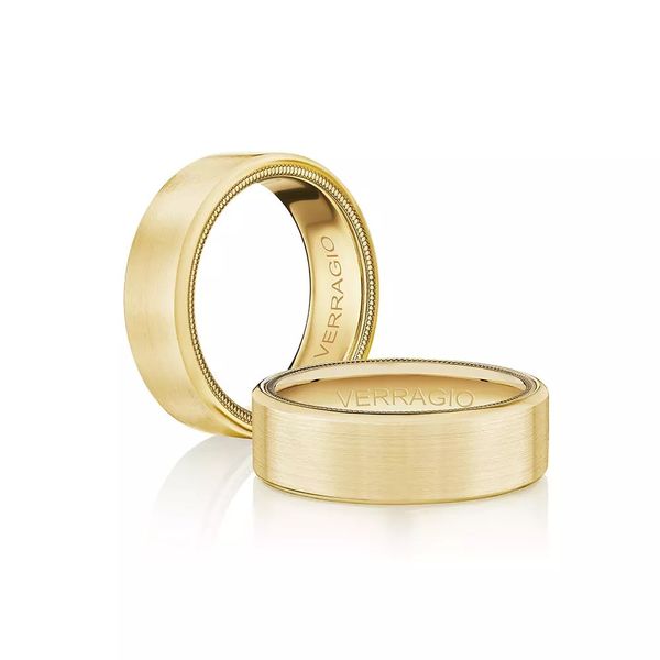 Verragio 14K Yellow Gold Matte Men’s Wedding Band Venus Jewelers Somerset, NJ