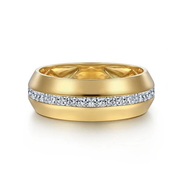 14K Yellow Gold Contemporary Men's Diamond Wedding Band – 1.00 CTW Venus Jewelers Somerset, NJ