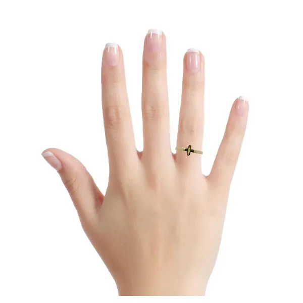 Yellow 14K Cross Fashion Ring – Size 7 Image 2 Venus Jewelers Somerset, NJ