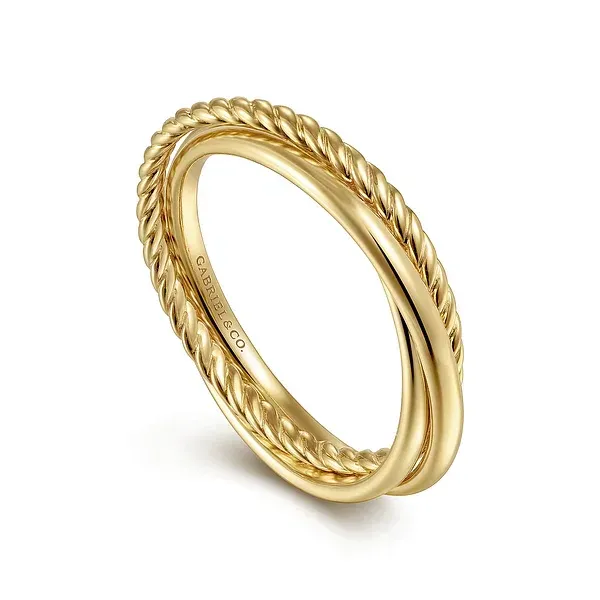 Yellow 14K Twist Fashion Ring – Size 7 Image 3 Venus Jewelers Somerset, NJ