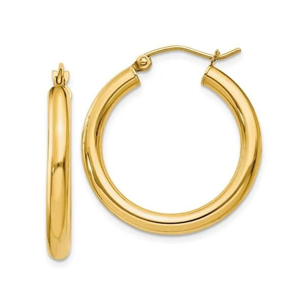 Lady's Yellow 14 Karat Small Hoop Earrings Venus Jewelers Somerset, NJ