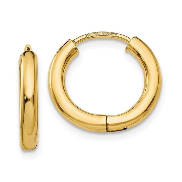 14kt Polished Hollow Hoop Earrings Venus Jewelers Somerset, NJ