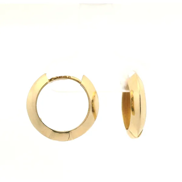 14K Yellow Gold Hinged Huggie Hoop Earrings Venus Jewelers Somerset, NJ