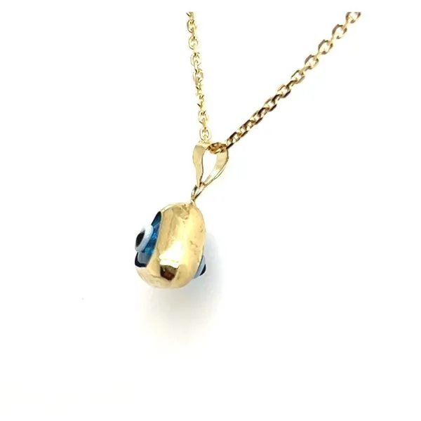 14Kt Yellow Gold and Glass Evil Eye Charm Image 2 Venus Jewelers Somerset, NJ
