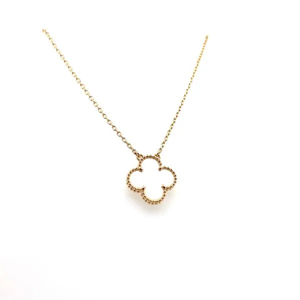 18 Karat Yellow Gold Quatrefoil Pendant - 18