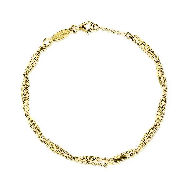 14K Yellow Gold Twisted Chain Bracelet Venus Jewelers Somerset, NJ