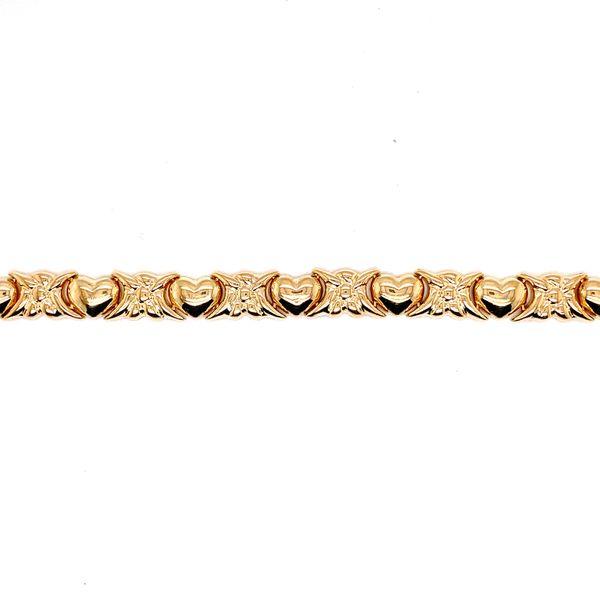 Yellow 14 Karat Stampato Bracelet Length 7.5 Venus Jewelers Somerset, NJ