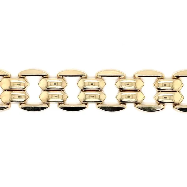 Yellow 14 Karat Heavy Link Bracelet Length 8.5 Venus Jewelers Somerset, NJ