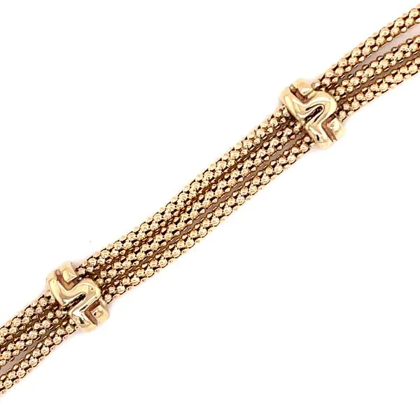 14 Karat Yellow Gold 3 Strand Bracelet Image 2 Venus Jewelers Somerset, NJ