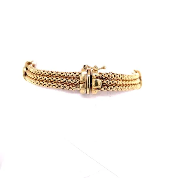 14 Karat Yellow Gold 3 Strand Bracelet Image 3 Venus Jewelers Somerset, NJ