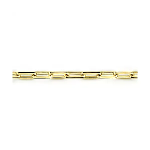 14k Yellow Gold Elongated Chain Bracelet Image 2 Venus Jewelers Somerset, NJ