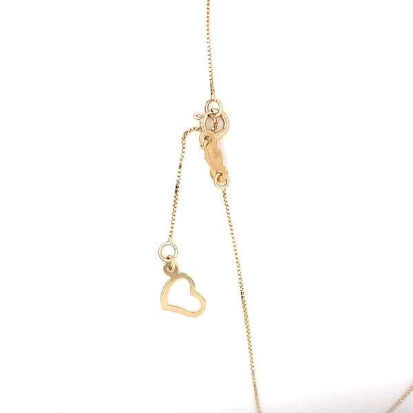 14kt Yellow Gold Heart Anklet Image 3 Venus Jewelers Somerset, NJ