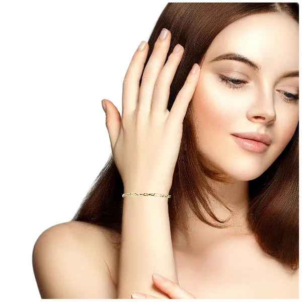 14K Yellow Gold Paperclip Bracelet – 7
