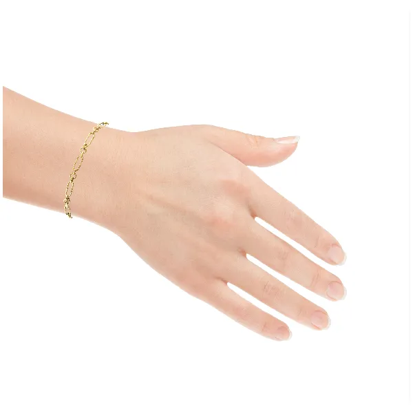 14K Yellow Gold Fancy Link Bracelet – 7