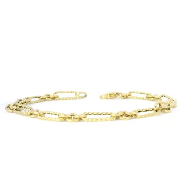 14K Yellow Gold Fancy Link Bracelet – 7