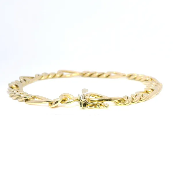 14K Yellow Gold Figaro Chain Bracelet – 8.25