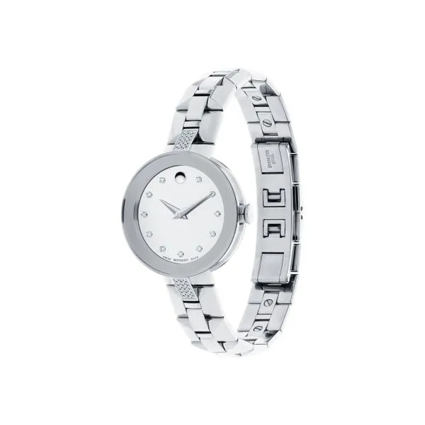 Movado Lady's Dress Watch w/ Diamonds Image 2 Venus Jewelers Somerset, NJ
