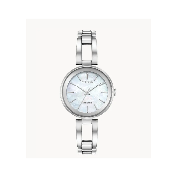 Citizen Axiom – White Mother-of-Pearl Dial, Stainless Steel, Eco-Drive Venus Jewelers Somerset, NJ