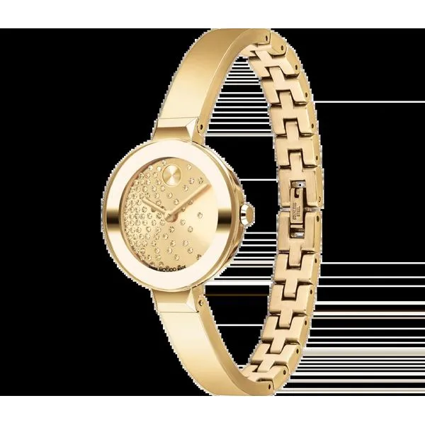 Movado Bold Bangle With Crystal Spray Dial Image 2 Venus Jewelers Somerset, NJ