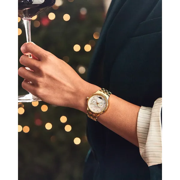 Citizen Yellow Stainless Steel Complicated Watch with Bracelet Clasp Image 4 Venus Jewelers Somerset, NJ