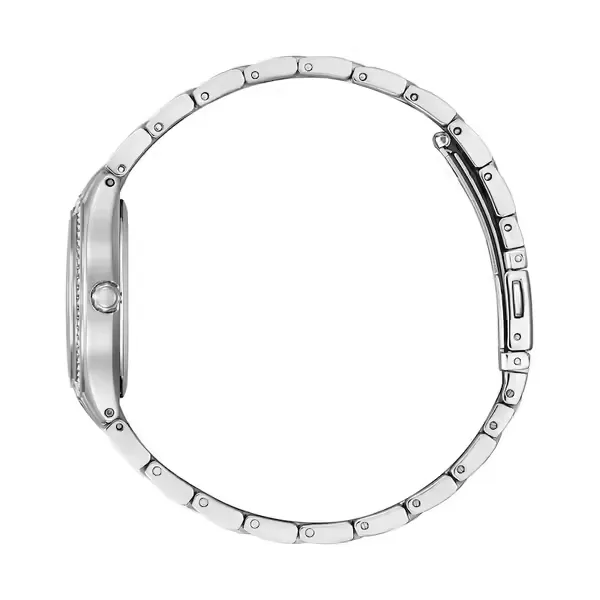 Citizen Silhouette Crystal – Pink Dial, White Stainless Steel, Eco-Drive Image 2 Venus Jewelers Somerset, NJ