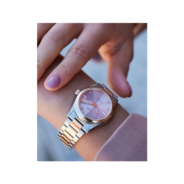 Lady’s Citizen Two-Tone Stainless Steel Eco-Drive Dress Watch – Deployment Clasp Image 3 Venus Jewelers Somerset, NJ