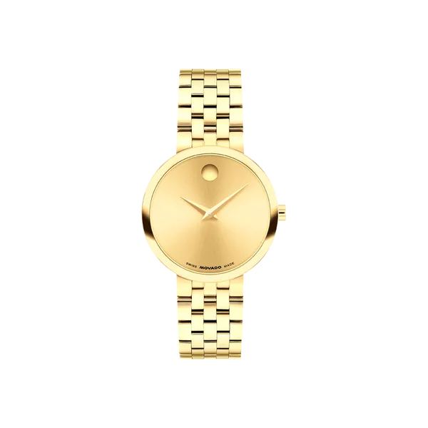 Lady’s Movado Museum Classic Watch – Yellow Stainless Steel, Bracelet, Deployment Clasp Venus Jewelers Somerset, NJ