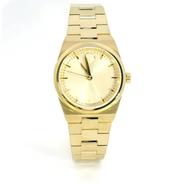 Movado Yellow Stainless Steel Dress Watch – Bracelet, Deployment Clasp Venus Jewelers Somerset, NJ