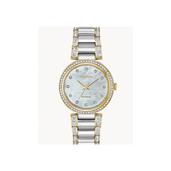 Citizen Eco-Drive Silhouette Two-Tone Stainless Steel Watch – Bracelet, Deployment Clasp Venus Jewelers Somerset, NJ