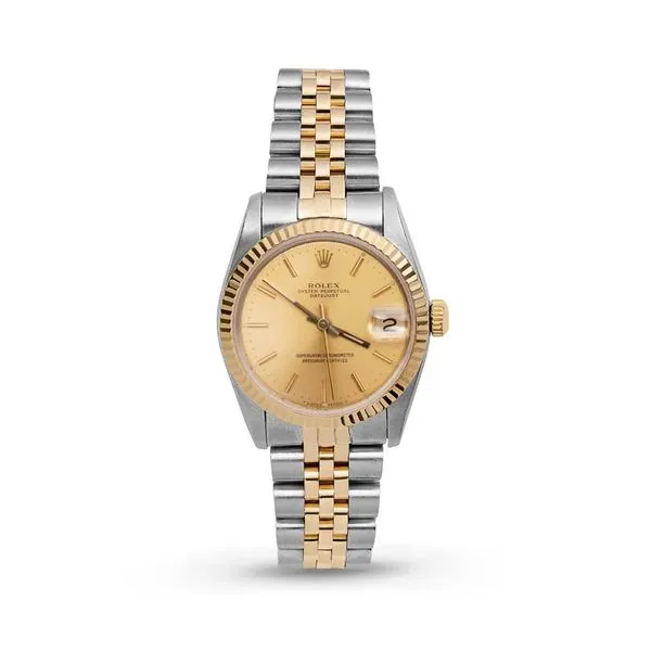 Lady’s Rolex Datejust 31mm Two-Tone 18K Gold & Stainless Steel – Champagne Dial (Model 68273) Venus Jewelers Somerset, NJ