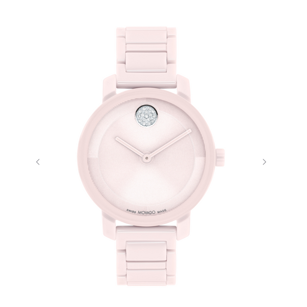 Movado Bold Evolution 2.0 Pink Ceramic Watch Venus Jewelers Somerset, NJ