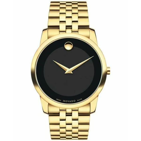 Movado Men's Gold Tone Classic Museum Watch 001-505-01552 ST