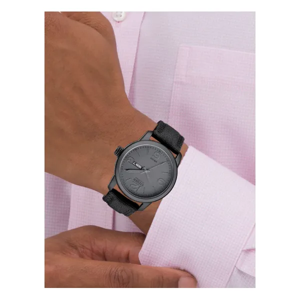 Black Stainless Steel Sport Watch – Military Design with Eco-Drive Image 4 Venus Jewelers Somerset, NJ
