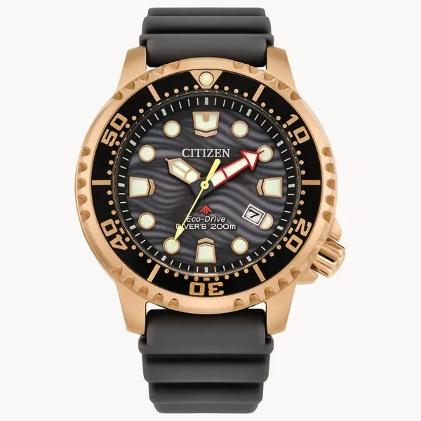 Citizen Promaster Diver Watch – Rose Gold-Tone with Gray Strap Venus Jewelers Somerset, NJ