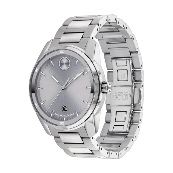 Movado BOLD Verso Watch - 42MM Military Grey Dial Image 2 Venus Jewelers Somerset, NJ