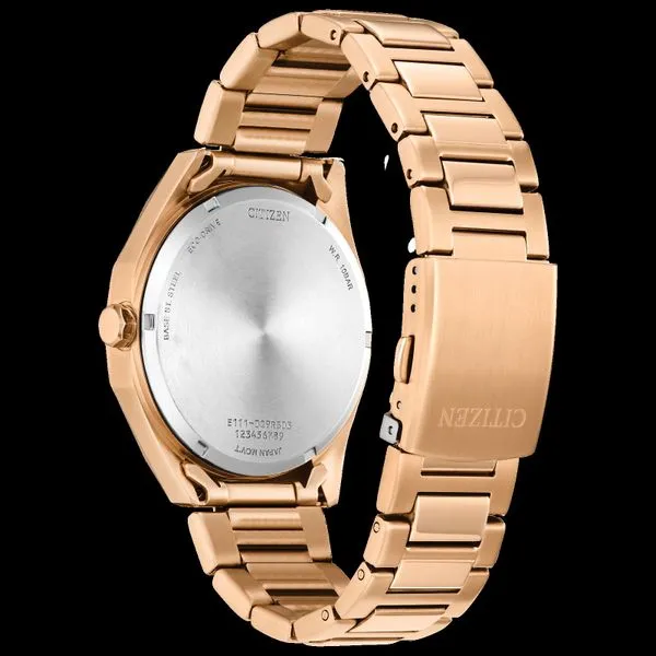 Citizen Eco-Drive Men's Green DIal Gold Tone Watch Image 3 Venus Jewelers Somerset, NJ